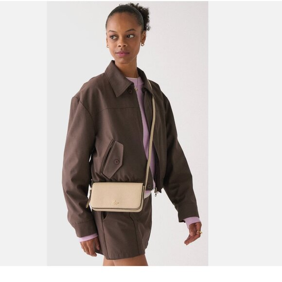 New Kate Spade Juliette Crossbody Bag Pebble Leather Light Sand - Picture 2 of 4